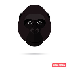 Gorilla flat color icon