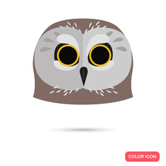 Owl color flat icon
