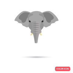 Elephant color flat icon