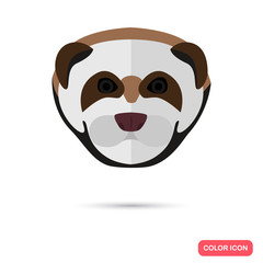 Weasel color flat icon
