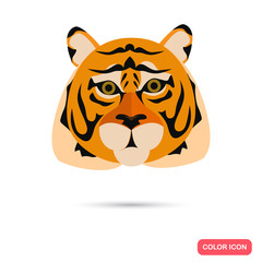 Tiger color flat icon