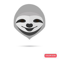 Sloth color flat icon