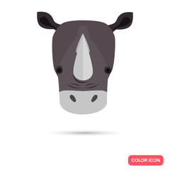 Rhino color flat icon