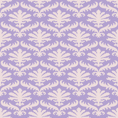 wrapping leaves damask seamless floral pattern background for website, wallpaper, repeating foliage floral western damask flower organic, lavander drapery luxury tiled decor old revival venetian 