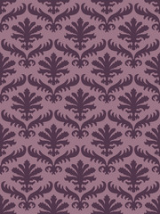 wrapping leaves damask seamless floral pattern background for website, wallpaper, repeating foliage floral western damask flower organic, maroon drapery luxury tiled decor old revival venetian 