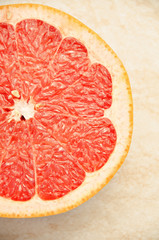Fresh grapefruit. Vitamins for health.