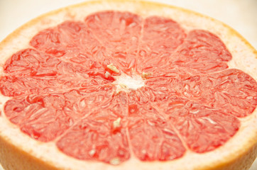 Fresh grapefruit. Vitamins for health.