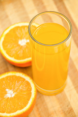 Fresh orange juice. Vitamins for health.
