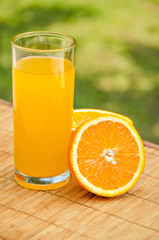 Fresh orange juice. Vitamins for health.