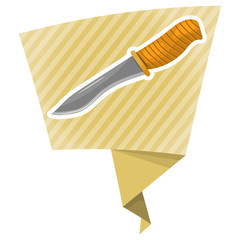Knife for hunting cartoon icon