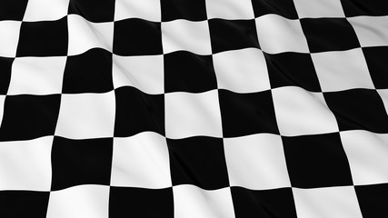 Checkered Racing Flag HD Background - Finishing Line Flag 3D Illustration