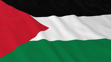 Palestinian Flag HD Background - Flag of Palestine 3D Illustration