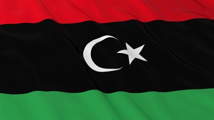 Libyan Flag HD Background - Flag of Libya 3D Illustration