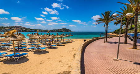 Spanien Mallorca Urlaub Strand Santa Ponca - obrazy, fototapety, plakaty
