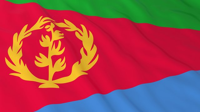 Eritrean Flag HD Background - Flag of Eritrea 3D Illustration