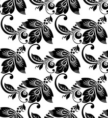Vector Abstract elegance seamless pattern with floral background