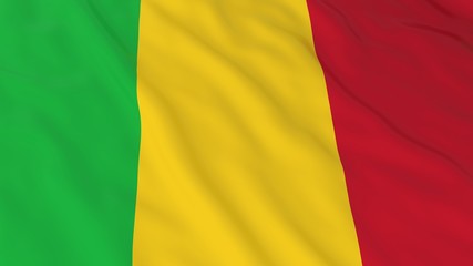 Fototapeta premium Malian Flag HD Background - Flag of Mali 3D Illustration