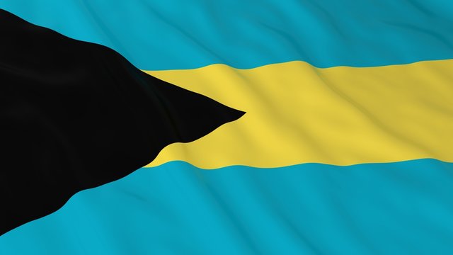 Bahamian Flag HD Background - Flag of the Bahamas 3D Illustration