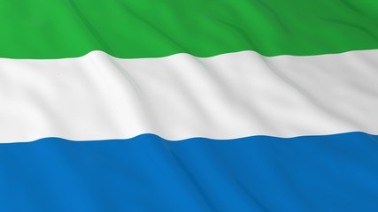 Sierra Leonean Flag HD Background - Flag of Sierra Leone 3D Illustration