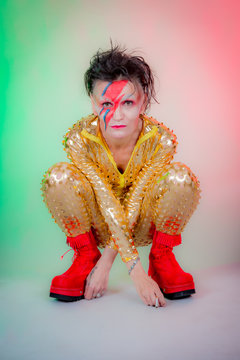 Femme en habits Disco Stock Photo Adobe Stock