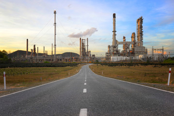 Oil refinery industry , with oil storage tank