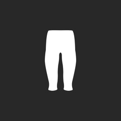 Woman sportswear - sport and yoga leggings sign simple icon on background