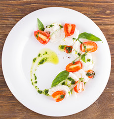 Caprese salad - tomatoes and mozzarella cheese