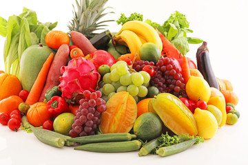 新鮮な野菜と果物