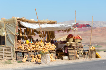 Roadside market in Morocco