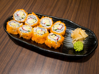 Fresh and delicious maki sushi