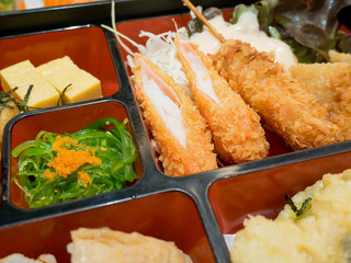 bento box with sushi