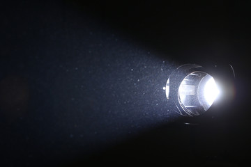 Illuminated dust particles