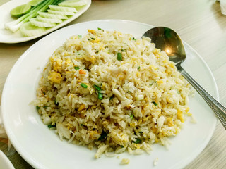 Fried Rice with Crab Meat (Thai Style)


