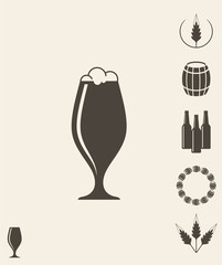 Beer. Icon set. Design element  