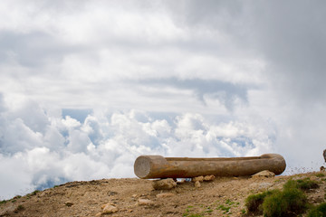 Milk cows's manger on mountains
