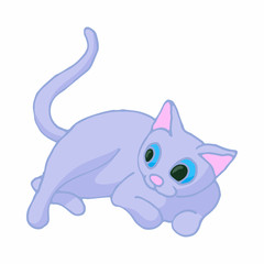 Cat icon, cartoon style