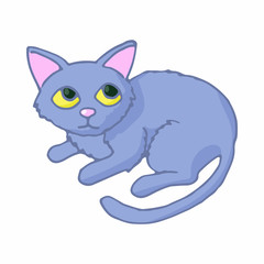 Cat icon, cartoon style