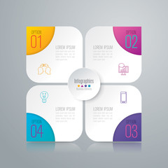 Infographic design template and business icons.