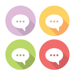 Speech Bubble Chat Icons Set