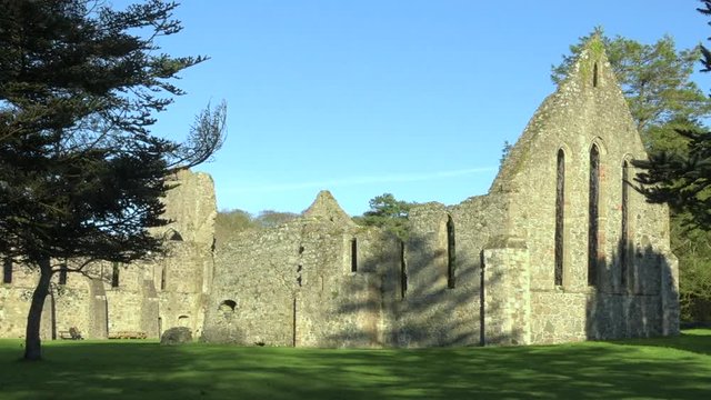 Greyabbey, Northern Ireland, UK, November 2015. Beautiful cistercian abbey-monastery in ruins