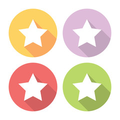 Star Sign Flat Icons Set