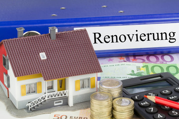 Renovierung - Ordner mit Haus