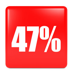 Discount 47 percent off. 3D illustration.