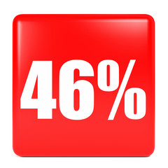 Discount 46 percent off. 3D illustration.