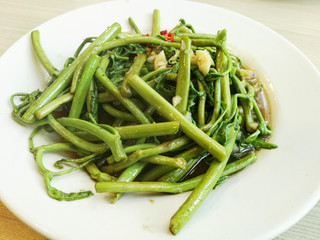 Stir fried Water Mimosa with Chilli
