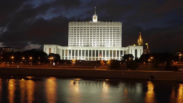 House of government of Russia, Moscow, timelapse