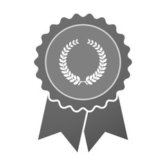 Isolated award badge with  a laurel crown sign