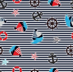 pattern with elements of the sea © mizia&nitka