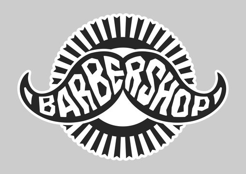 Barbershop logo Black and white