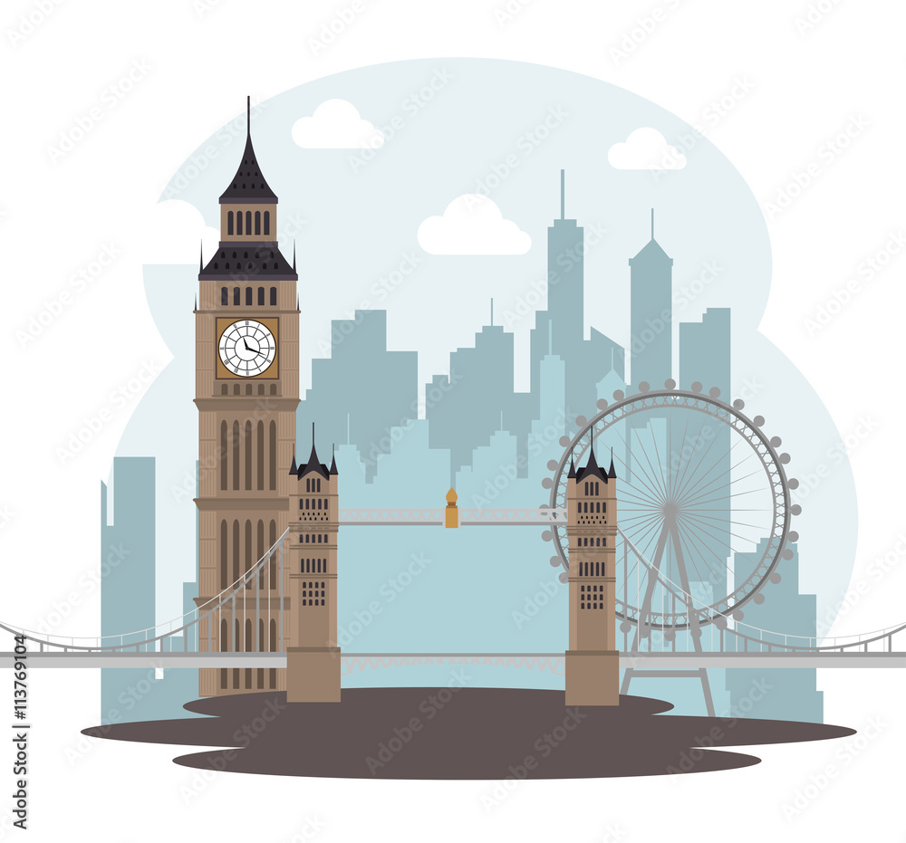 Poster england culture design, vector illustration eps10 graphic